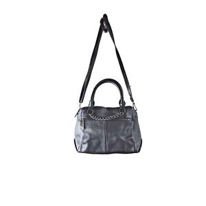 Elliott Lucca Handbag Purse Black Leather Crossbody Satchel